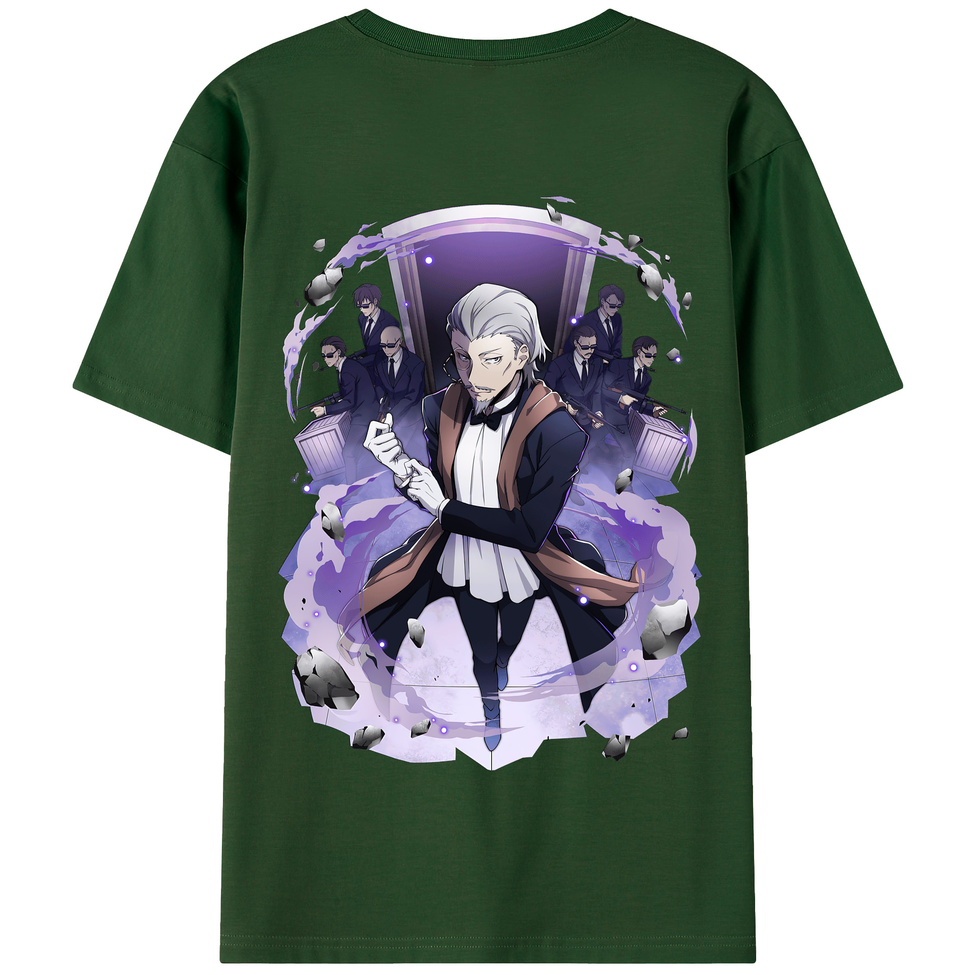 （画像用） 文豪ストレイドッグス Bungo Stray Dogs 綿100％半袖Tシャツ（背面プリント）